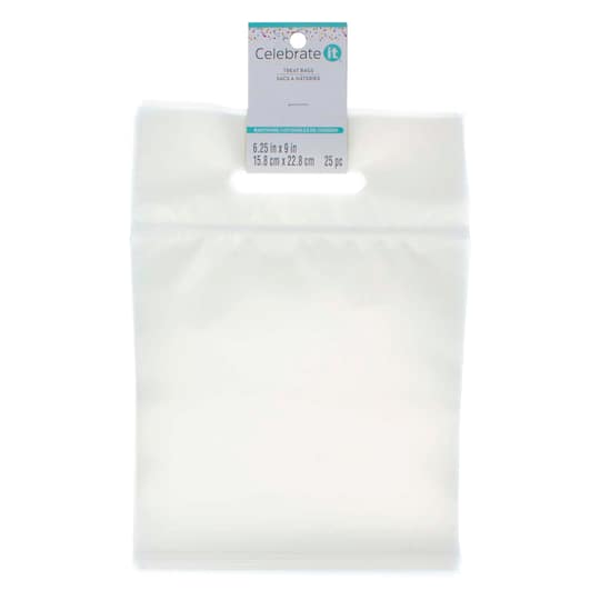 24 Packs: 25 ct. (600 total) Clear Zip Treat Bags with Handle by Celebrate It™